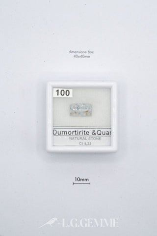 dumortierite 4.23ct trasparente quadrato