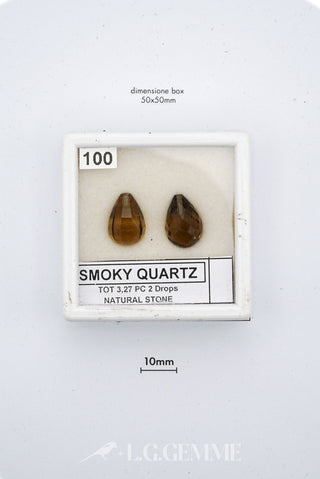 quarzo 3.27ct trasparente pera