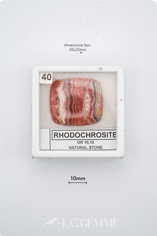 rodocrosite 60.00ct rosa quadrato