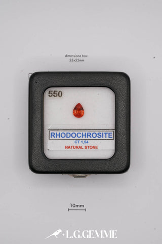 Rodocrosite 1,54 carati Pera gemma preziosa