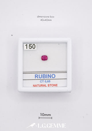 Rubino 0,65 carati Cuscino gemma preziosa