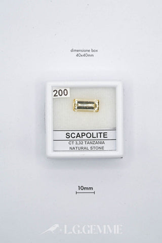 scapolite 3.32ct giallo rettangolare