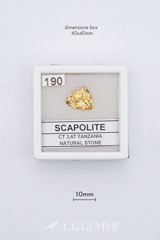 Scapolite 3,67 carati triangolare gemma preziosa