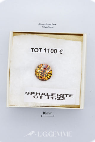 Sphalerite 11,22 carati Tonda gemma preziosa