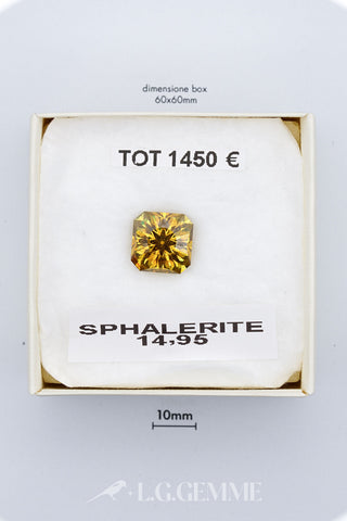 Sphalerite 14,95 carati Cuscino gemma preziosa