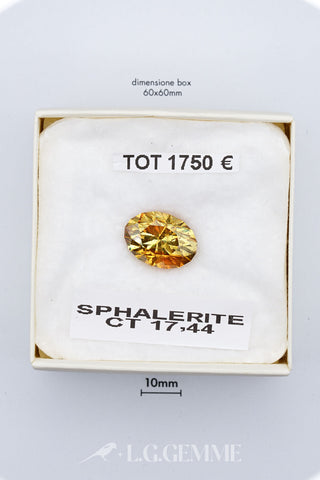 Sphalerite 17,44 carati Ovale gemma preziosa
