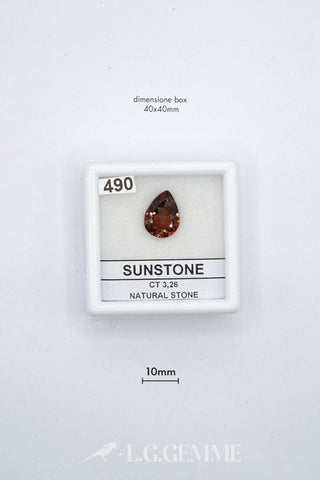 soleggiato 3.26ct arancione goccia