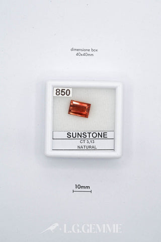 soleggiato 3.13ct arancione rettangolare