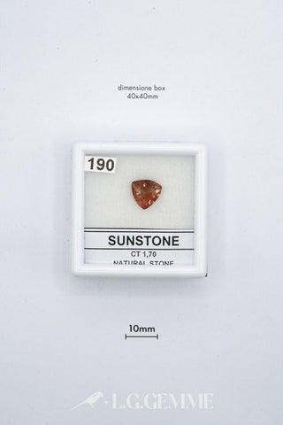 pietra del sole 1.70ct arancione triangolare