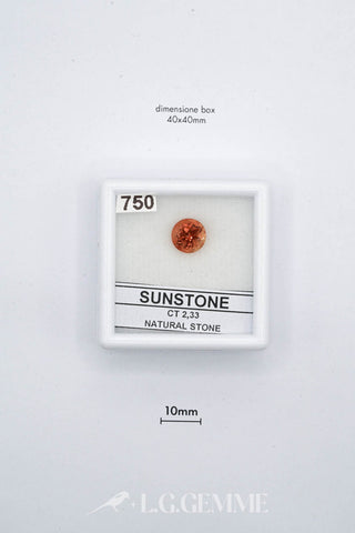 pietra del sole 2.33ct arancione ovale