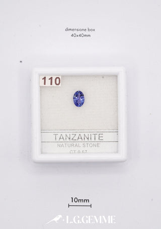 Tanzanite 0,67 carati Ovale gemma preziosa