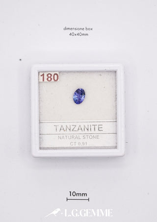 Tanzanite 0,91 carati Ovale gemma preziosa