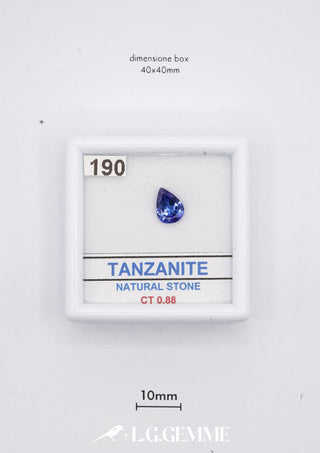 Tanzanite 0,88 carati Pera gemma preziosa