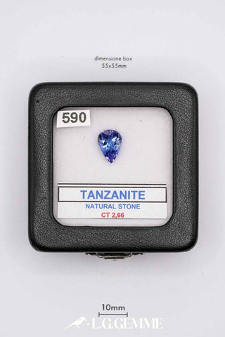 Tanzanite 2,66 carati Pera gemma preziosa