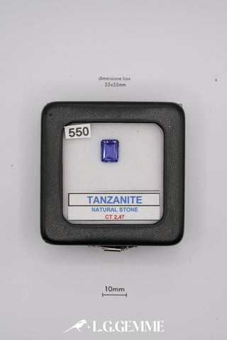 Tanzanite 2,47 carati Principessa gemma preziosa