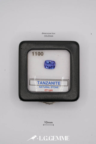 Tanzanite 3,81 carati Cuscino gemma preziosa