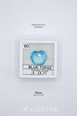 topazio 18.70ct blu cuore