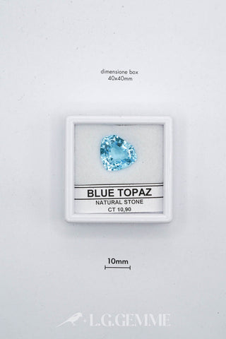 topazio 10.90ct blu forma libera