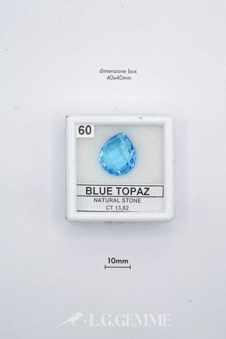 topazio 13.82ct blu goccia