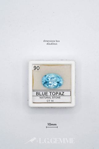 topazio 14.00ct blu ovale