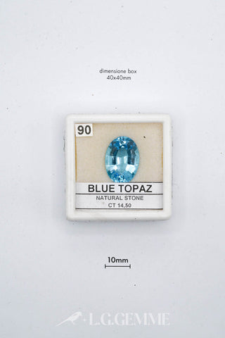 topazio 14.50ct blu ovale