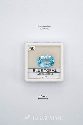 topazio 15.00ct blu ovale