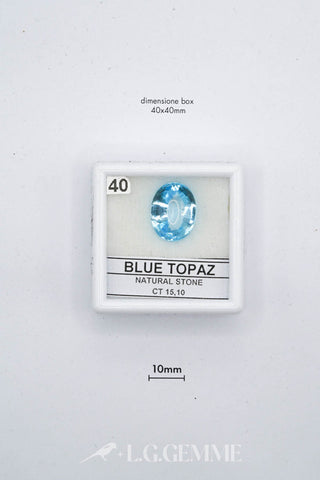 topazio 15.10ct blu ovale