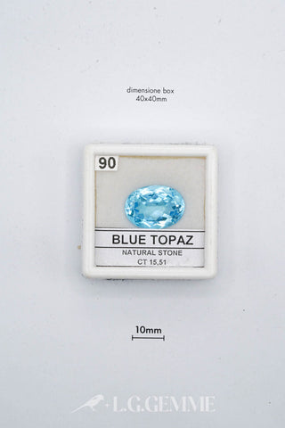 topazio 15.51ct blu ovale