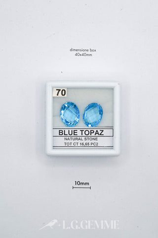 topazio 16.65ct blu ovale