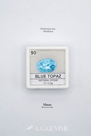 topazio 17.60ct blu ovale