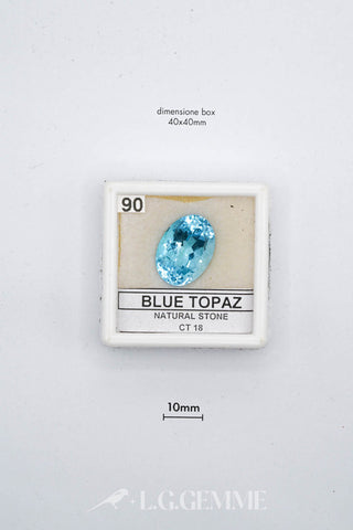 topazio 18.00ct blu ovale
