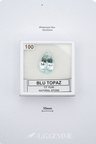 topazio 15.60ct blu pera