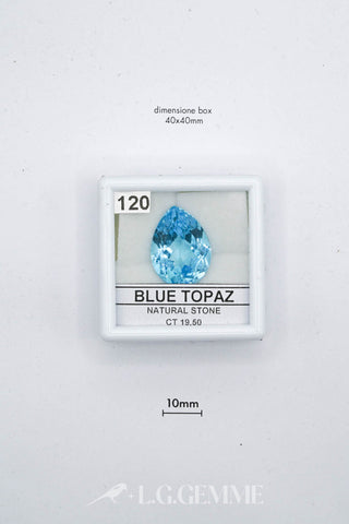 topazio 19.50ct blu pera