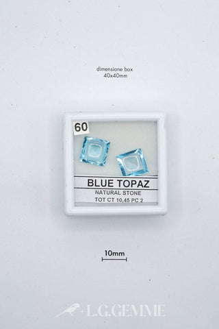 topazio 10.45ct blu quadrato
