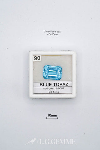topazio 14.50ct blu rettangolare