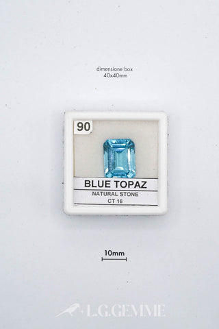 topazio 16.00ct blu rettangolare