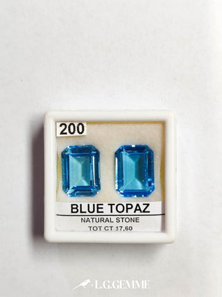 topazio 17.60ct blu rettangolare