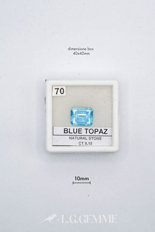 topazio 8.15ct blu rettangolare