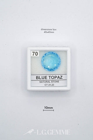 topazio 21.23ct blu ovale