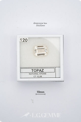 topazio 12.89ct trasparente rettangolare