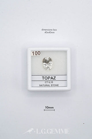 topazio 6.15ct trasparente ovale