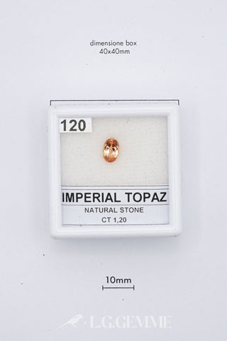 Topazio Imperiale 1,20 carati Ovale gemma preziosa