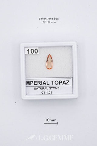 Topazio Imperiale 1,05 carati Pera gemma preziosa