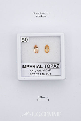 Topazio Imperiale 1,16 carati Pera gemma preziosa