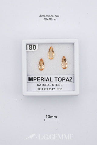 Topazio Imperiale 2,42 carati Pera gemma preziosa
