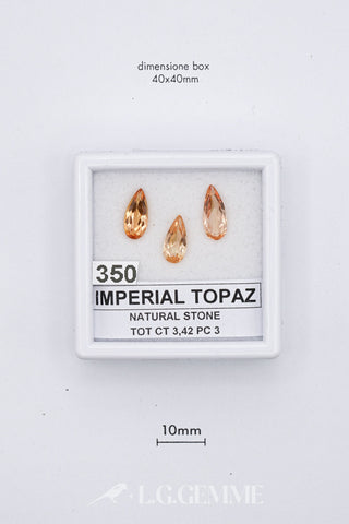 Topazio Imperiale 3,42 carati Pera gemma preziosa