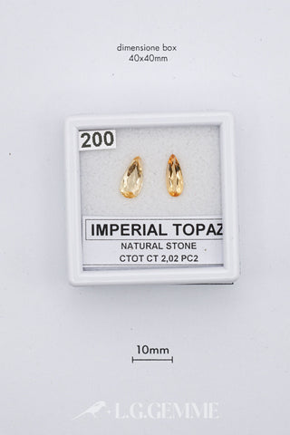 Topazio Imperiale 2,02 carati Pera gemma preziosa