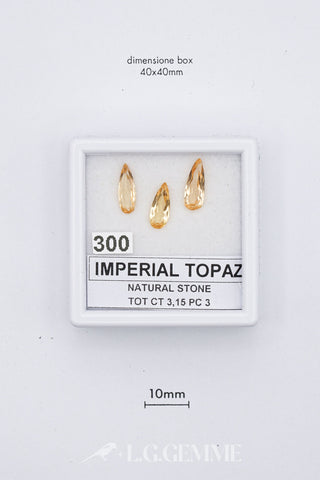 Topazio Imperiale 3,15 carati Pera gemma preziosa