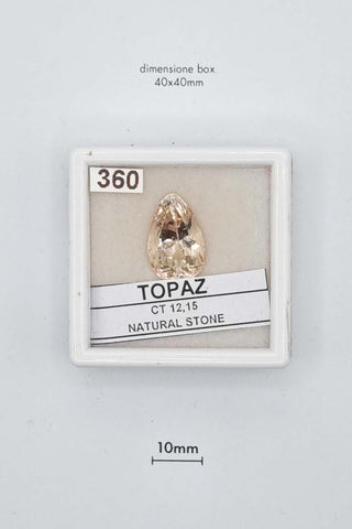 Topazio 12,15 carati Pera gemma preziosa