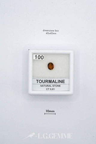 tormalina 0.81ct arancione ovale